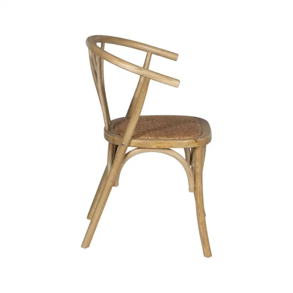 SILLA MARRÓN MADERA-RATÁN 55 X 50 X 81 CM - Imagen 4