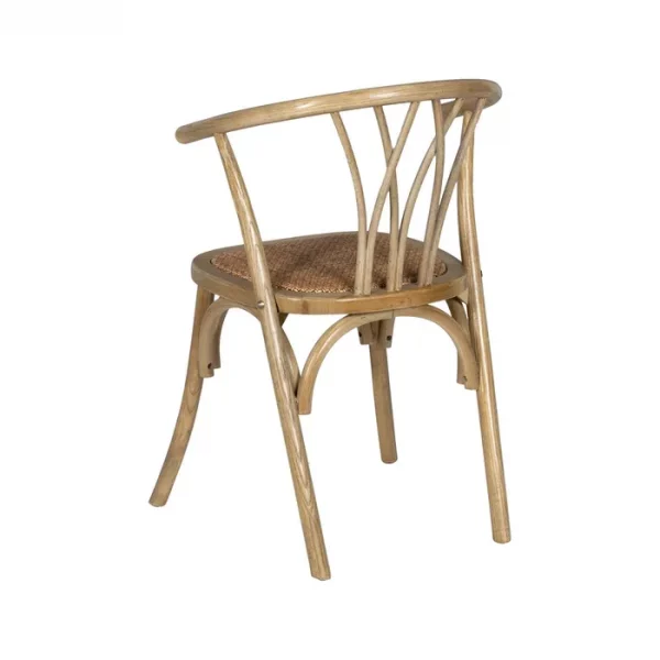 SILLA MARRÓN MADERA-RATÁN 55 X 50 X 81 CM - Imagen 5
