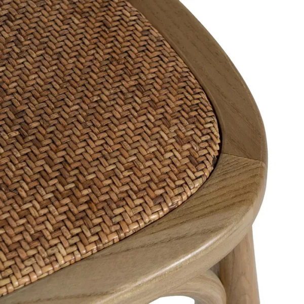 SILLA MARRÓN MADERA-RATÁN 55 X 50 X 81 CM - Imagen 10