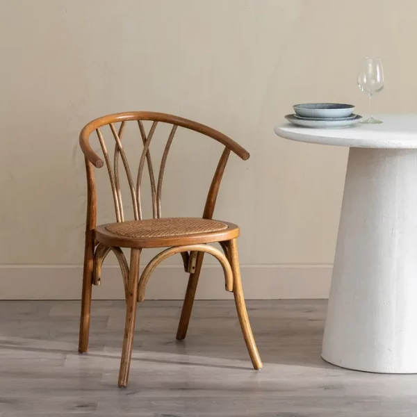 SILLA MIEL MADERA-RATÁN 55 X 50 X 81 CM