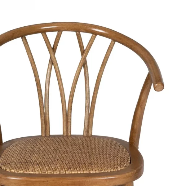 SILLA MIEL MADERA-RATÁN 55 X 50 X 81 CM - Imagen 6