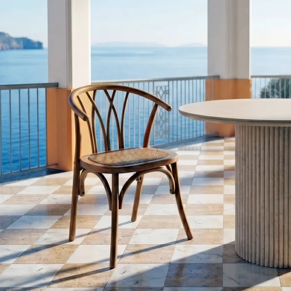SILLA MIEL MADERA-RATÁN 55 X 50 X 81 CM