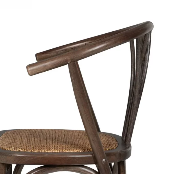SILLA CHOCOLATE MADERA-RATÁN 55 X 50 X 81 CM - Imagen 8