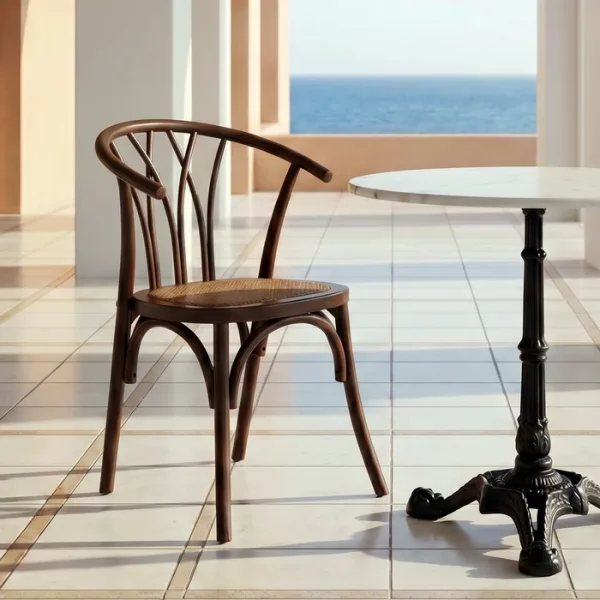 SILLA CHOCOLATE MADERA-RATÁN 55 X 50 X 81 CM