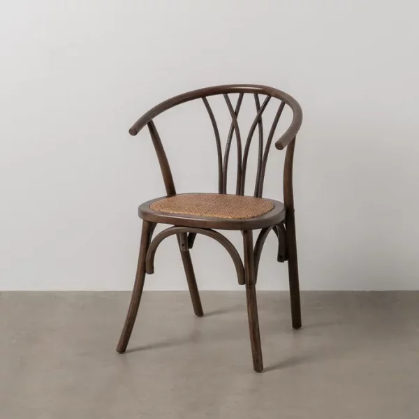SILLA CHOCOLATE MADERA-RATÁN 55 X 50 X 81 CM - Imagen 2