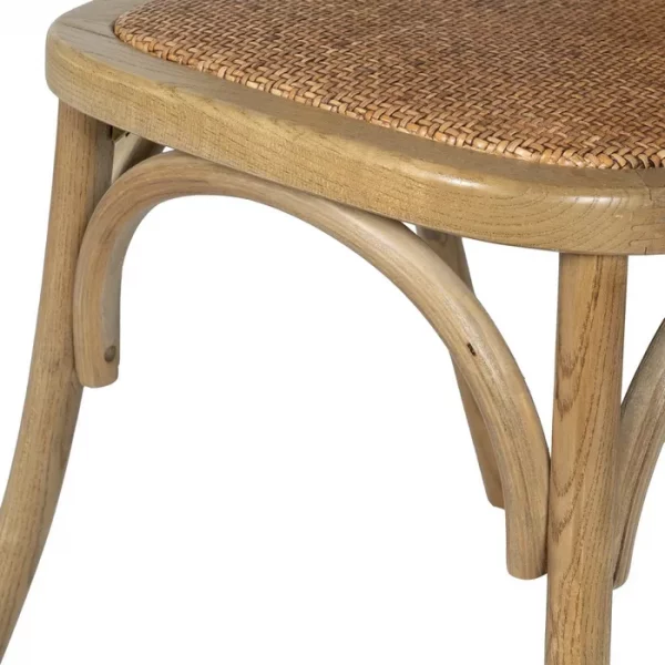 SILLA MARRÓN MADERA-RATÁN 55 X 50 X 81 CM - Imagen 11