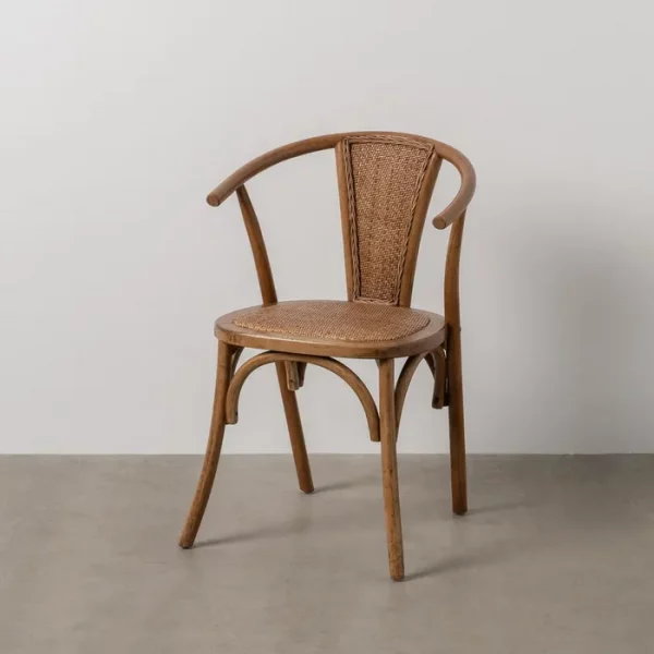 SILLA MIEL MADERA-RATÁN 55 X 50 X 81 CM - Imagen 2