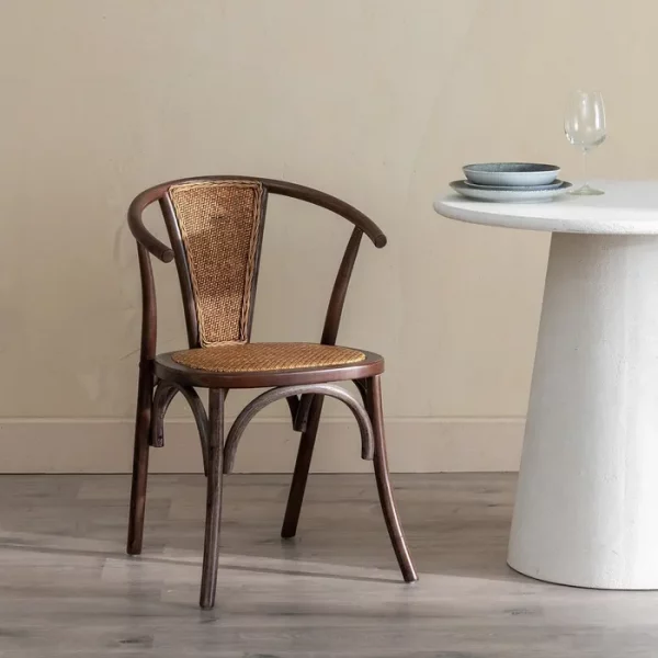 SILLA CHOCOLATE MADERA-RATÁN 55 X 50 X 81 CM