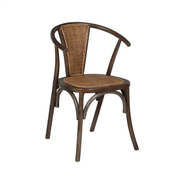 SILLA CHOCOLATE MADERA-RATÁN 55 X 50 X 81 CM - Imagen 3