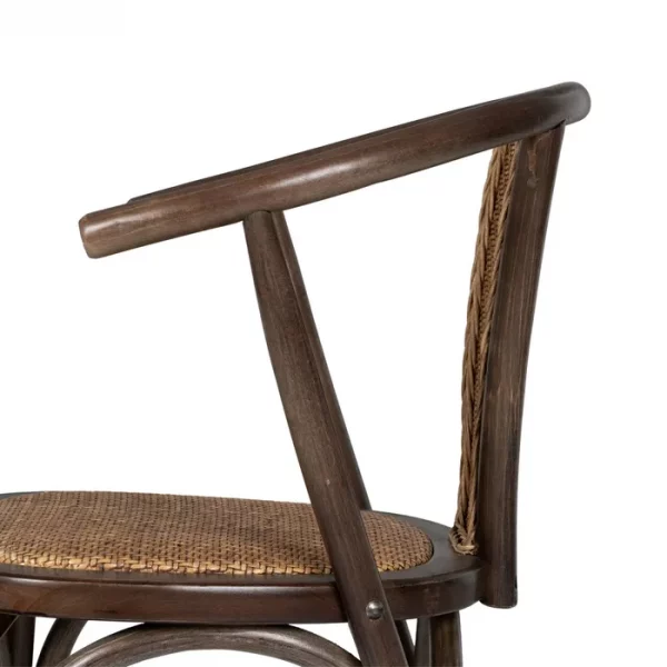 SILLA CHOCOLATE MADERA-RATÁN 55 X 50 X 81 CM - Imagen 8