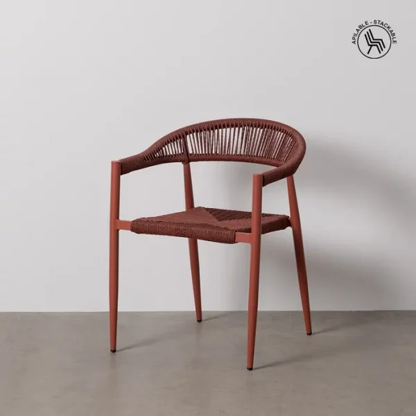 SILLA CALDERA PE-ALUMINIO SALÓN 57,50 X 56 X 74 CM - Imagen 2