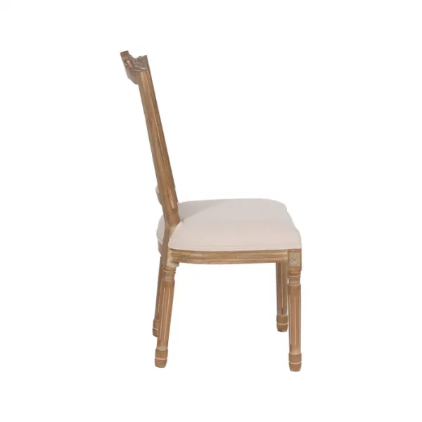SILLA NATURAL-BLANCO MADERA-RATÁN SALÓN 44 X 48 X 98 CM - Imagen 4