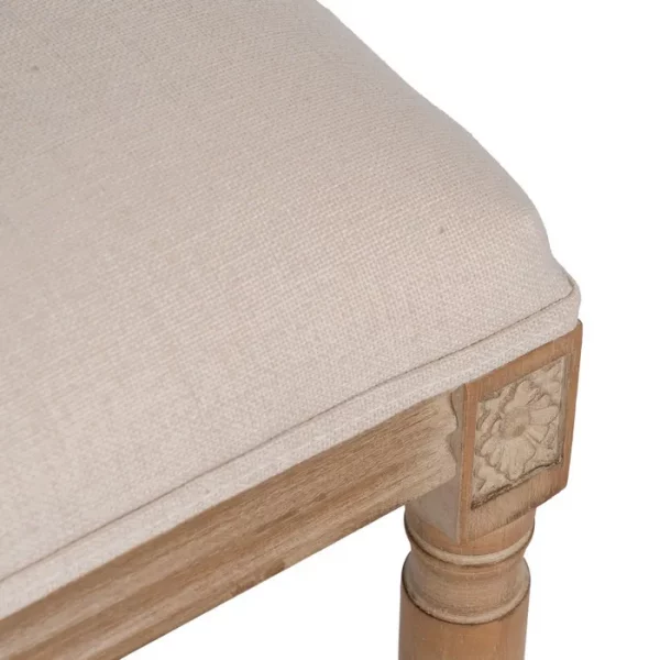 SILLA NATURAL-BLANCO MADERA-RATÁN SALÓN 44 X 48 X 98 CM - Imagen 6