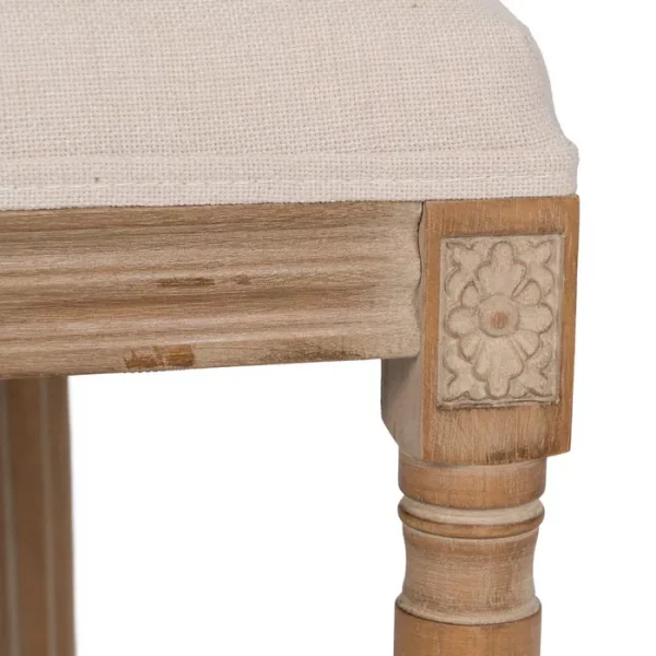 SILLA NATURAL-BLANCO MADERA-RATÁN SALÓN 44 X 48 X 98 CM - Imagen 7
