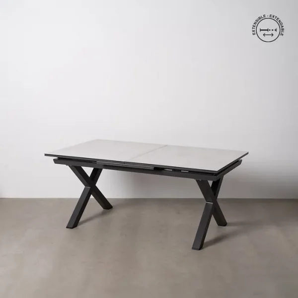 MESA COMEDOR EXTENSIBLE BLANCO 180 X 100 X 77 CM - Imagen 2