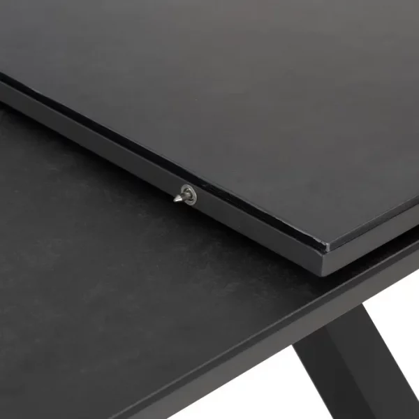 MESA COMEDOR EXTENSIBLE ANTRACITA 180 X 100 X 77 CM - Imagen 7
