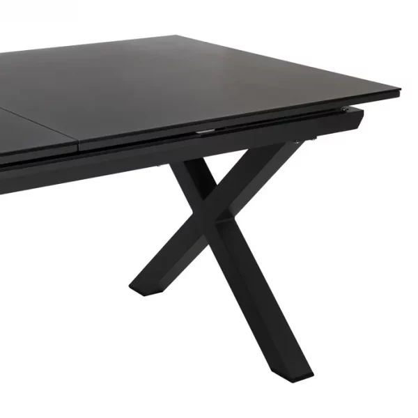MESA COMEDOR EXTENSIBLE ANTRACITA 180 X 100 X 77 CM - Imagen 12