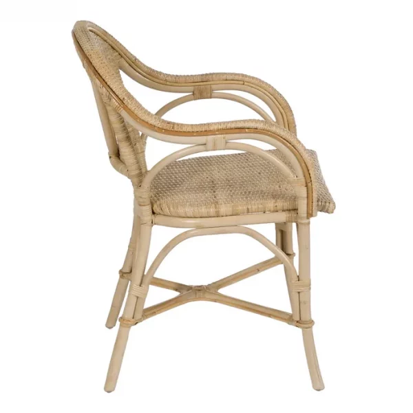 SILLA NATURAL RATÁN SALÓN 55 X 60 X 84 CM - Imagen 3