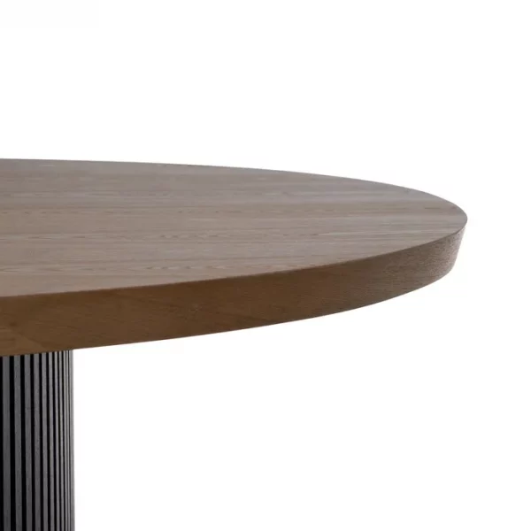 MESA COMEDOR NEGRO-NATURAL DM-MADERA 220 X 113 X 75 CM - Imagen 5