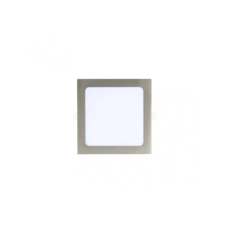 DOWNLIGHT BASALTO 12W 6500K NIQUEL CUADRADO 1080LM 2,5X17X17 CM CORTE 15,5X15,5 CM