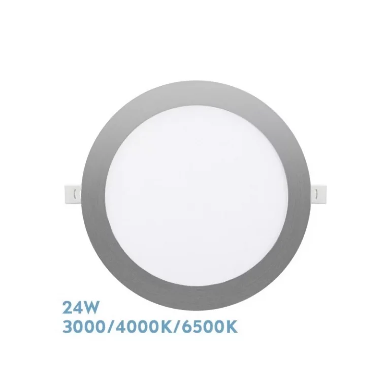 DOWNLIGHT EMPOTRAR SILEX 24W 3000-4000-6500K NIQUEL 2160LM REDONDO 22,5D CORTE 20D