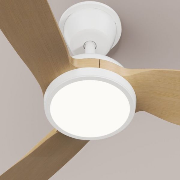 SULION DANA VENTILADOR BLANCO MADERA DE EXTERIOR IP66 - Imagen 3