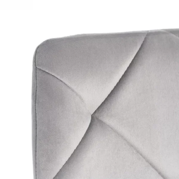 SILLA TERCIOPELO GRIS TEJIDO-METAL 45 X 50 X 86 CM - Imagen 5