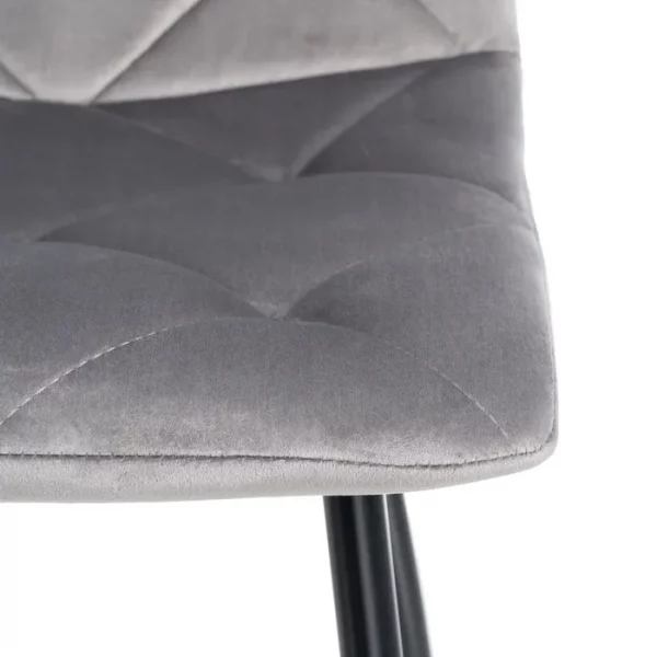 SILLA TERCIOPELO GRIS TEJIDO-METAL 45 X 50 X 86 CM - Imagen 7