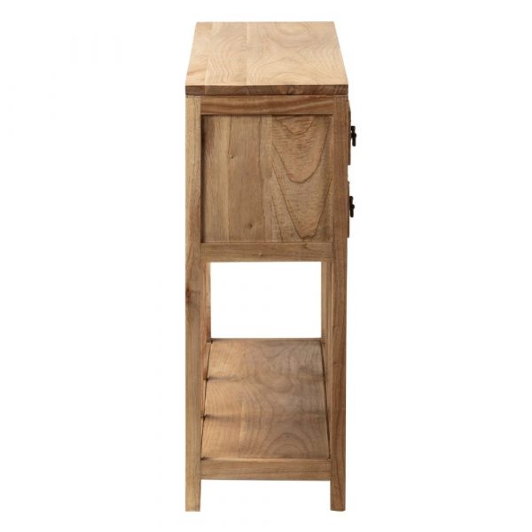 CONSOLA MADERA MINDI NATURAL 9 CAJONES 120x30x80CM - Imagen 3