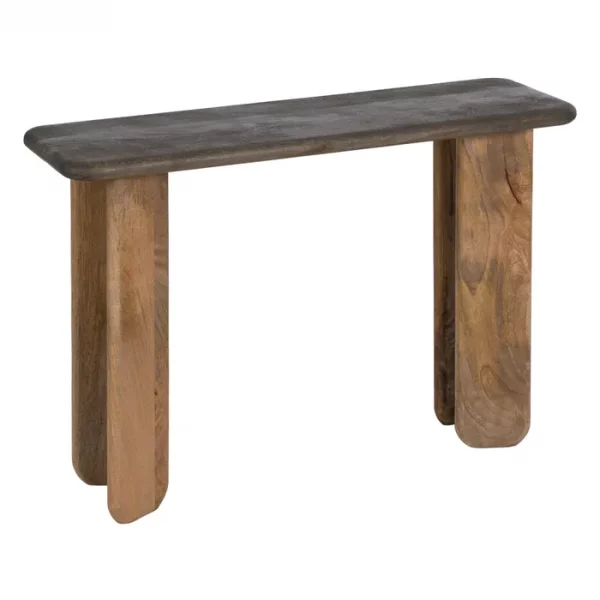 CONSOLA NATURAL-MARRÓN MADERA DE MANGO 115 X 35 X 76 CM - Imagen 3