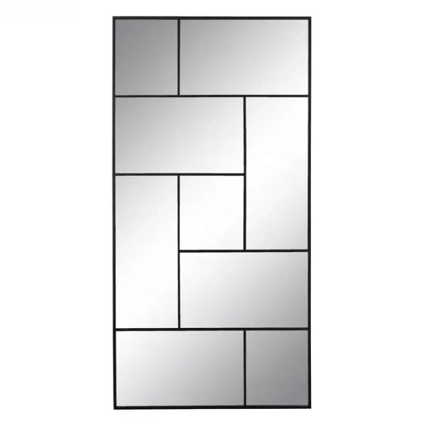 ESPEJO NEGRO METAL-CRISTAL DECORACIÓN 90 X 2 X 180 CM - Imagen 3
