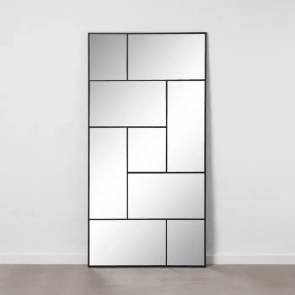 ESPEJO NEGRO METAL-CRISTAL DECORACIÓN 90 X 2 X 180 CM - Imagen 2
