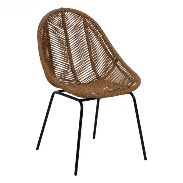 SILLA NATURAL PE-ACERO SALÓN 53,50 X 61 X 85 CM - Imagen 3