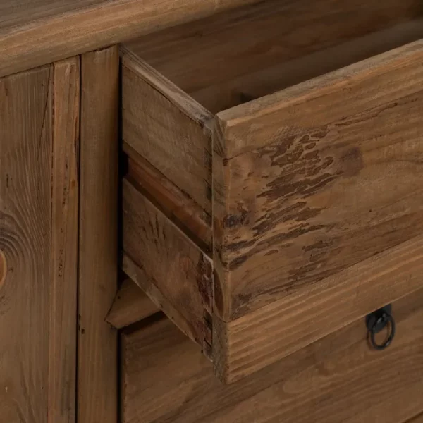 APARADOR NATURAL MADERA DE PINO SALÓN 155 X 44 X 65 CM - Imagen 8