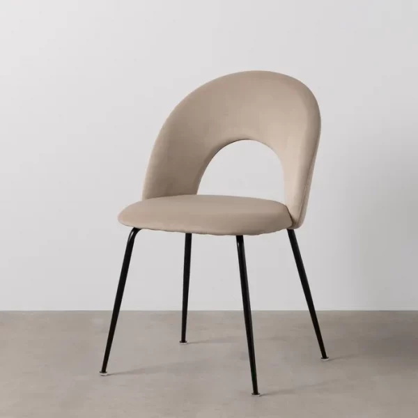 SILLA BEIGE TEJIDO-METAL CONTRACT 49 X 60 X 81 CM - Imagen 2