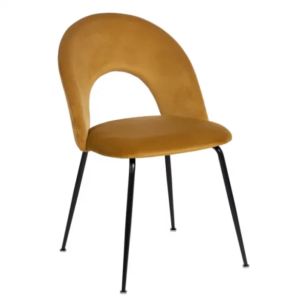 SILLA OCRE TEJIDO-METAL CONTRACT 49 X 60 X 81 CM - Imagen 3
