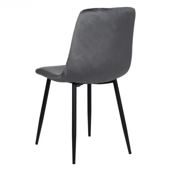 SILLA GRIS TERCIOPELO CONTRACT 45 X 51 X 88,50 CM - Imagen 4