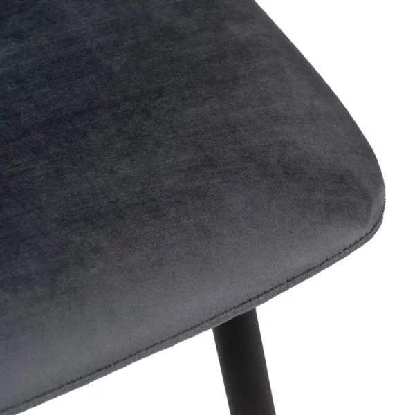 SILLA GRIS TERCIOPELO CONTRACT 45 X 51 X 88,50 CM - Imagen 7