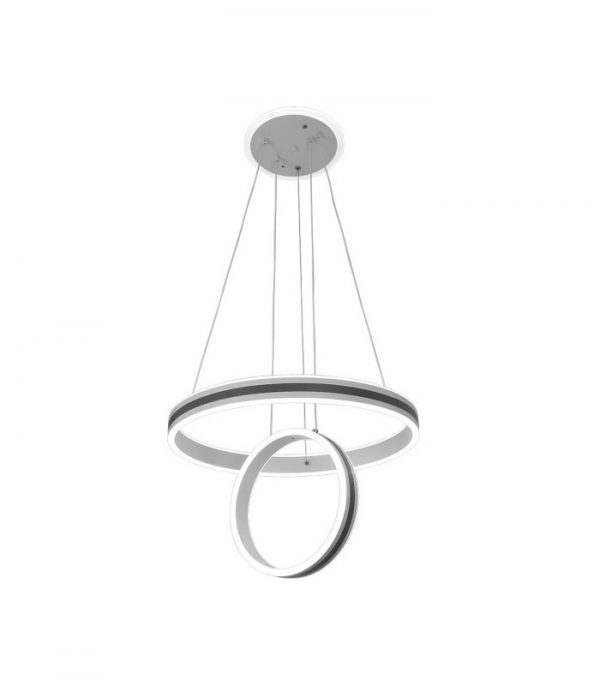 COLGANTE ALPES GRIS 104W 3000-4000-6000K REGX50X50 CM 8320LM C/REMOTO Y REG.INTENSIDAD