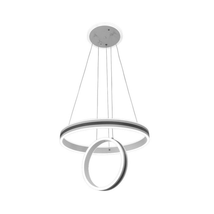 COLGANTE ALPES GRIS 104W 3000-4000-6000K REGX50X50 CM 8320LM C/REMOTO Y REG.INTENSIDAD