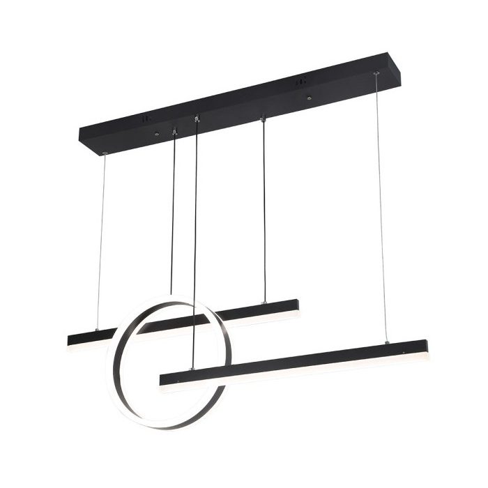 COLGANTE LION NEGRO 61W 3000-4000-6000K REGX100X80 CM 5185LM C/REMOTO Y REG.INTENSIDAD