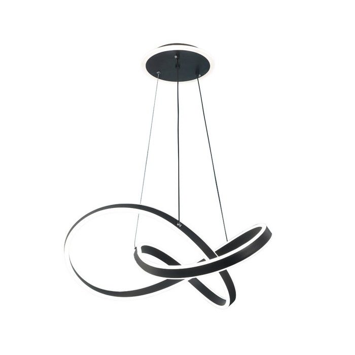 COLGANTE NANTES NEGRO 120W 3000-4000-6000K REGX60X 60CM 9600LM C/REMOTO Y REG.INTENSIDAD