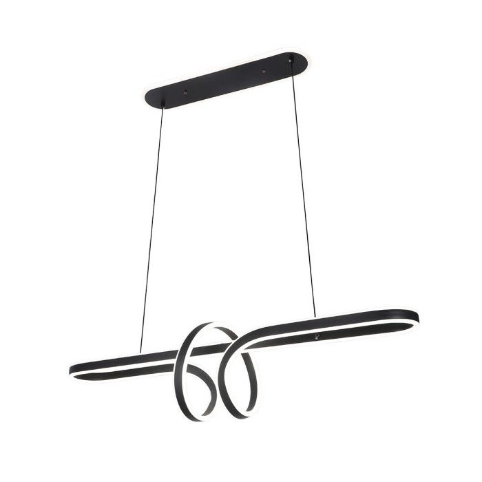 COLGANTE NANTES NEGRO 122W 3000-4000-6000K REGX100 X25CM 9760LM C/REMOTO Y REG.INTENSIDAD