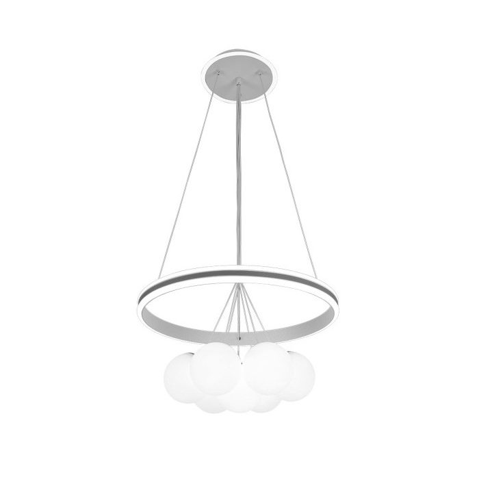 COLGANTE RODANO BLANCO/GRIS 104W 3000-4000-6000K REGX50X50CM 8320LM C/REMOTO,REG.INTENS