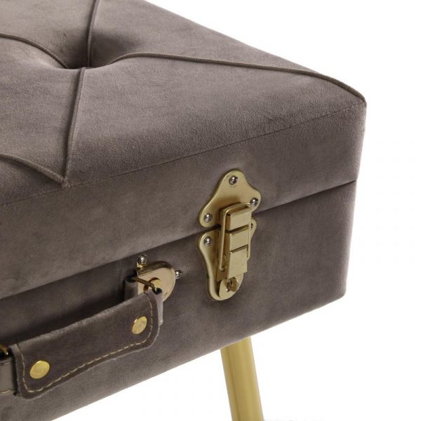 VERSA PIE DE CAMA GRIS CLARO VELVET - Imagen 4
