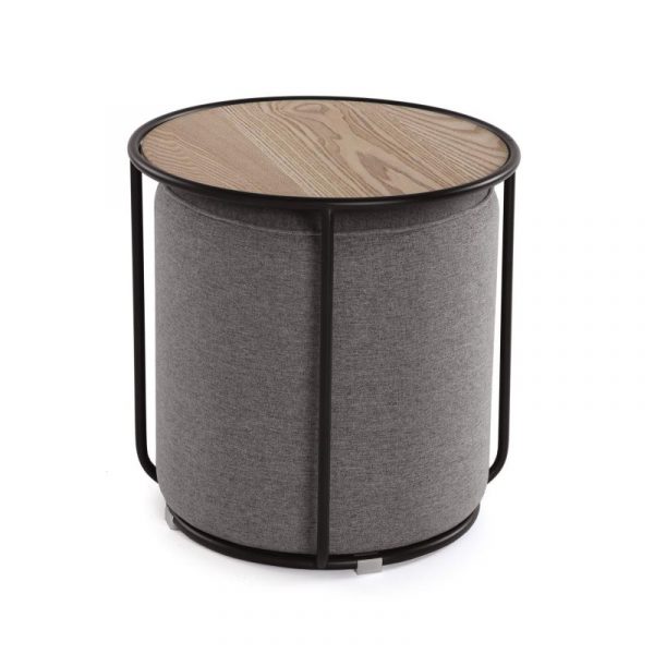 VERSA PUFF Y MESA GRIS OSCURO - Imagen 2