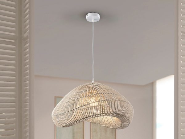 SABAH LAMPARA RATAN BLANCO 55CM SCHULLER 567592