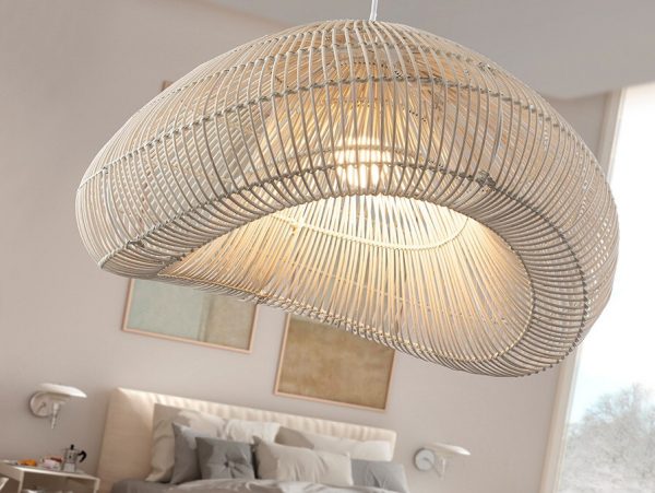 SABAH LAMPARA RATAN BLANCO 55CM SCHULLER 567592 - Imagen 3