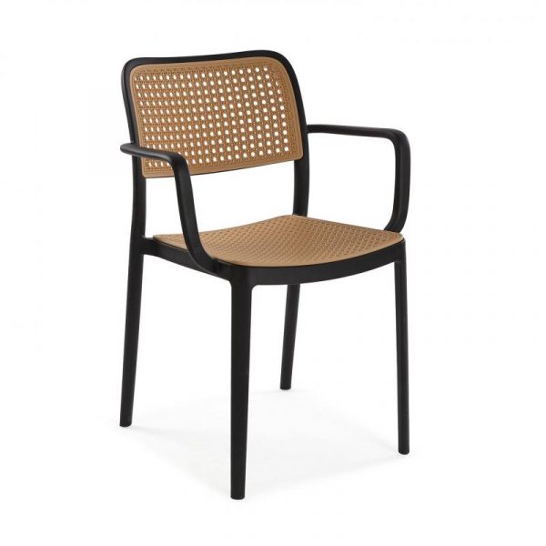 SILLA REPOSABRAZOS VENUS NEGRA - Imagen 2