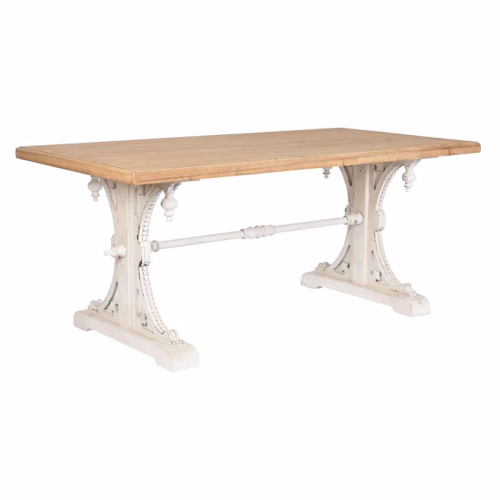 MESA COMEDOR ABETO MDF 180X90X76 DECAPE BLANCO